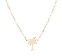CONGARTENO Collier Pendentif Acier Inoxydable Arbre Tropical Léger et Résistant la Décoloration Chaîne Fine Argentée pour Usage Quotidien et Shopping
