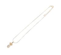 CONGARTENO Collier Pendentif Clavicule Ananas Décoratif avec Cristaux Collier Délicat en Métal Doré Bijou d'Été pour Femmes Accessoire Élégant pour Fêtes et Occasions