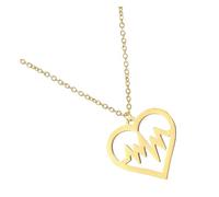 CONGARTENO Collier Pendentif Cœur Femme Chaîne pour Pull Bijou Déclaration Amour Collier Cadeau Accessoire de Cou