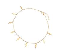 CONGARTENO Collier Pendentif Éclairs en Alliage Vintage, Chaîne Clavicule pour Fille, Accessoire Bijouterie Polyvalent, Bijou Léger et Délicat pour Quotidien et Voyage