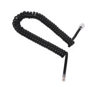CONGARTENO Cordon Téléphonique Spiralé 2 Mètres Prises Rj9, Câble En Pvc Noir Pour Ligne Fixe, Compatible Téléphone Bureau Et Maison, Fil Téléphonique Enroulé Anti-noeuds
