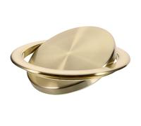 CONGARTENO Couvercle de Poubelle Encastré Rond en Acier Inoxydable Charnière à Rabat Anti-Odeurs Finition Titane Doré Adapté pour Ouverture 193-23 CM la Cuisine et Salle de Bain