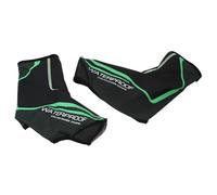 CONGARTENO Couvre-Chaussures de Cyclisme Imperméables et Coupe-Vent Surchaussures Thermiques Chaudes en PU Noir et Vert Taille L-XL Protection Hiver pour Vélo Semelle Résistante à