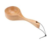 CONGARTENO Cuillère à Eau Naturel avec Manche Long pour Thé Sauna et Cuisine Louche Japonaise Multifonction avec Corde de Suspension Ustensile de Service pour Maison et Restaurant