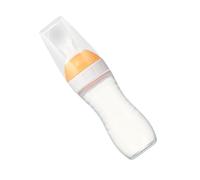 CONGARTENO Cuillère Dapprentissage Silicone pour Garçon Fille Distributeur Alimentaire Fuite Ergonomique et Flexible Aliment pour Tout Petits Conteneur Pratique pour Céréales et Purées