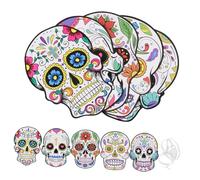 CONGARTENO Décoration de Fête Mexicaine à Suspendre, Bannière du Jour des Morts Motif Crâne, Guirlande en Papier Spiralée, Décoration Suspendue pour Anniversaire et Halloween, 1 Pièce