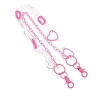 CONGARTENO Décoration De La Chaîne D'amour Chaîne De Pantalon Punk Chaîne De Ceinture Double Couche Chaîne De Pantalon Jeans Punk Chaîne De Poche Rose Acrylique