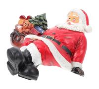 CONGARTENO Décoration de Noël Père Noël en Résine Figurine Artisanale Paquet Droit Ornement Intérieur pour Bureau et Maison Accessoire Photo Festif pour Chambre et Salon