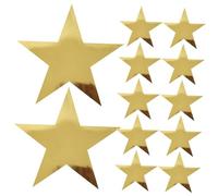 CONGARTENO Découpes d'Étoiles Dorées en Carton 12 Pièces, Décorations Murales pour Jardin et Plafond, Accessoires pour Anniversaire et Mariage