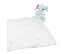 CONGARTENO Doudou Bébé Couverture Apaisante En Peluche Douce Taille Bleu Éléphant Stimulation Tactile -né Serviette Sécurité Compagnon Quotidien Présent Naissance