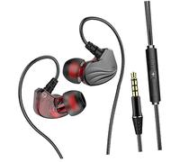 CONGARTENO Écouteurs Auriculaires Filaire avec Micro Casque Stéréo Bass pour Téléphone et Tablette pour Sport Exercices