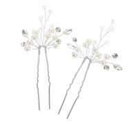 CONGARTENO Ensemble De 2 Épingles À Cheveux De Mariée De Luxe En Strass En Forme De U Accessoires Pour Cheveux Pour Mariage Bal Gala Décoration Élégante