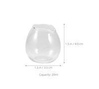 CONGARTENO Ensemble de 4 Pichets à Crème en Verre Transparent 20 Ml Mini Distributeurs Multifonctions pour Lait Miel et Sauces Pichets Décoratifs Portables pour Café Expresso et Service