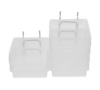 CONGARTENO Ensemble de 6 Bacs de Rangement Transparents Inclinés pour Panneau Perforé, en Plastique Épais Résistant, Crochets Métalliques, Kit D'accessoires D'établi pour Organisation