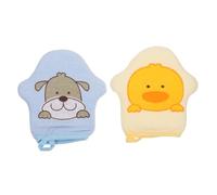 CONGARTENO Éponge de Bain Bébé Créative et Exfoliante, Cartoon 2 Pièces, Douce et Écologique, Matériau Léger, pour Soins Corporels et Bain des -nés, Garçon et Filles et Famille, Portable