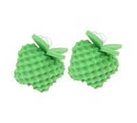 CONGARTENO Éponge De Bain Boule De Bain Fruits Pour Garçon Et Filles Lot De 2 Bleu Vert Pomme Texture Douce Création Mousse Épaisse Nettoyage Peau Sensible Garçon Et Filles