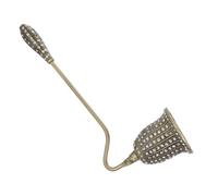 CONGARTENO Éteignoir à Bougies Rétro en Alliage de Zinc Orné de Strass avec Long Manche Ergonomique - Accessoire Sécurité pour Bougies Chauffe-Plat Pilier Pot - Extincteur de Flamme