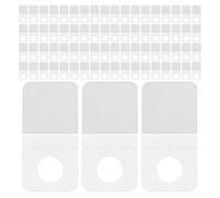 CONGARTENO Étiquettes Adhésives Transparentes Trou Avion 25x35 Mm, 100 Pièces, Onglets D'affichage Autocollants Ultra-résistants Suspendre Magasin, Solutions Organisation Commerce et Bureau