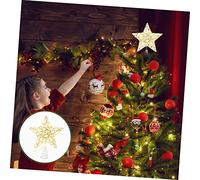 CONGARTENO Étoile de Sapin de Noël avec Lumières Décoration de Noël Festive pour Arbre Ornement Treetop et Élégant pour