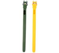 CONGARTENO Étui de Protection en Silicone pour Stylet 1ère Génération, Lot 2 Pièces pour Tablette, Manchon Antichoc Fin et Léger, Usage Mobile, Couleurs Vert Militaire et Jaune
