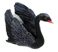 CONGARTENO Figurine Canard Noir Résistante pour Décoration Jardin Extérieur Modèle Réaliste Plastique Accessoire Photographie Thématique Animal Adaptée Garçon Fille et Extérieur