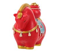 CONGARTENO Figurine de Cheval en Résine Rouge Décoration Chinoise du Nouvel an pour Maison et Bureau, Statue Artisanale Symbole de Prospérité, Ornement Décoratif Intérieur Élégant