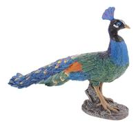 CONGARTENO Figurine Paon Décorative Art Sculpté Élégant pour Table et Jardin Modèle Réaliste Compact Ornement et Léger pour Maison et Photo