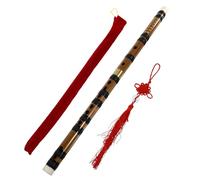 CONGARTENO Flûte Chinoise Bambou Naturel pour Débutants Instrument Professionnel Portable à Deux Sections avec Nœud Chinois Flûte Bois pour Garçon Fille et Adultes