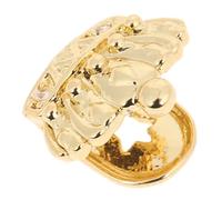 CONGARTENO Grill Hip Hop Couronne Zirconia Doré pour Hommes Femmes Bijoux de Fête Halloween Rapper Facile à Installer et
