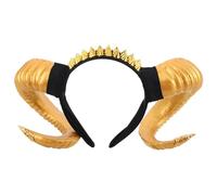 CONGARTENO Halloween Headband Punk Gothic Sheep Goat Horns Lightweight Comfortable Costume Accessory For Cosplay And Party