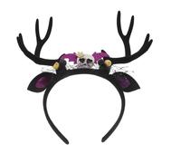 CONGARTENO Halloween Skull Headband For Women Lightweight Skull Costume Hairband Spooky Halloween Party Accessory For Masquerade And Cosplay
