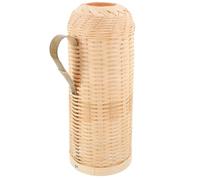 CONGARTENO Housse Isotherme en Bambou Tressé 2l pour Bouteille Eau Chaude, Protection Écologique Réutilisable, Adaptée Usage Domestique et Extérieur, Isolation Thermique Naturelle,