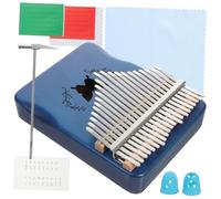 CONGARTENO Kalimba Touches Piano à Pouce Bois Bleu Instrument Portable pour Débutants Clavier Ergonomique Facile à Jouer