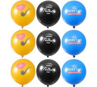 CONGARTENO Kit De 16 Ballons En Latex Pour Décoration Fête De La Fête Des Pères Décorations Suspendues Et Toile De Fond Pour Photos Ensemble Complet Pour Ambiance Festive