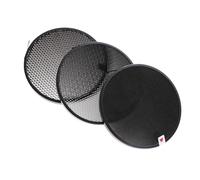 CONGARTENO Kit de 3 Grilles Alvéolées pour Flash Photo 10° 30° 50° en Métal Noir Diffuseur Nid d'abeille Compatible la Plupart des Flashs Accessoires pour Éclairage Directionnel en