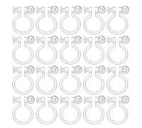 CONGARTENO Kit de 50 Adaptateurs Clips Boucles D’Oreilles sans Perçage Clips en Plastique Transparent de U Conversion Boucles D’Oreilles Pendantes Accessoires Invisibles Indolores pour