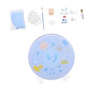 CONGARTENO Kit Moulage Garçon Fille Bleu pour Souvenir Naissance Moule Pratique pour Mains et Pieds Cadeau Souvenir Unique Né
