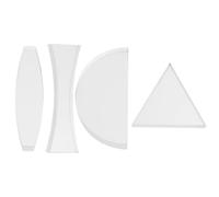 CONGARTENO Kit Pédagogique de 4 Lentilles en Acrylique Optique Lentille Convexe Cylindrique Concave Physique Semi-circulaire et Triangulaire Équilatérale Matériel D’expérimentation