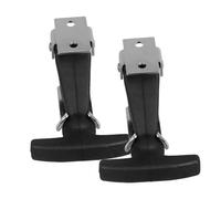 CONGARTENO Loquets de Capot Moteur et Protection Élastique Lot de 2 en Acier Inoxydable et Caoutchouc Poignée en T, Verrouillage Robuste pour Boîte à Outils et Véhicule
