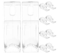 CONGARTENO Lot de 10 Crochets Guide-Cordon pour Stores Enrouleurs Pinces à Rideaux Transparentes en Pom Accessoire Fixation Chaînette à Perles pour Rideaux Vénitiens Usage Intérieur