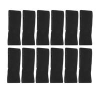 CONGARTENO Lot de 12 Brassards Funéraires Élastiques Noirs en Maille Polyester 5X30 CM Fermeture Auto-agrippante Ajustables pour Cérémonies de Deuil Commémorations et Équipes Sportives
