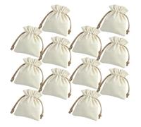 CONGARTENO Lot de 12 Paquet à Cordon en Coton et Lin 9X12 CM Pochettes de Rangement Réutilisables pour Bijoux Présents et Petits Objets Paquet de Rangement Pratiques et Naturels pour