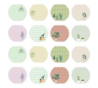 CONGARTENO Lot de 16 Blocs-Notes Autocollants Forme Plantes Mini Notes Adhésives Colorées Kit Papeterie 8 Designs Originaux pour Bureau École et Organisation Quotidienne