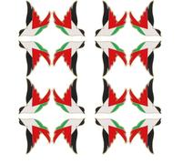 CONGARTENO Lot de 16 Broches Symbole de la Paix en Alliage de Zinc Épingle Émaillée Drapeau Accessoire Polyvalent pour Veste Chapeau Cravate et Paquet à Dos Symbole de Soutien à la Paix
