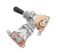 CONGARTENO Lot de 2 Boutons de Câblage pour Guitare Électrique avec Sélecteur à 3 Positions Têtes Noires et Beiges Potentiomètres Métalliques pour Contrôle de Tonalité et Volume Circuit