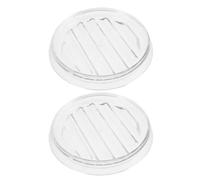 CONGARTENO Lot de 2 Dessous de Plat Ronds Transparents 157 CM en Polypropylène Résistant à la Chaleur Fond Antidérapant Tapis de Protection Thermique pour Pichets Tasses Cuisine pour