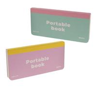 CONGARTENO Lot de 2 Mini-Carnets de Poche 25 X 8 CM Agenda Scolaire Non Daté Bloc-Notes Portable Bleu et Rose pour Étudiants Planning Quotidien et Prises de Notes en Réunion