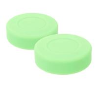 CONGARTENO Lot de 2 Palets de Hockey sur Glace en PVC Mat Diamètre Réglable Couleur Vert Gazon Palets D’Entraînement pour Hockey sur Glace et Roller Matériel D’Entraînement Professionnel