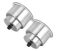 CONGARTENO Lot de 2 Porte-gobelets Marins en Acier Inoxydable 316 avec Système D'évacuation d'eau, Support Métal pour Bateau, Camping-Car et Yacht, Insert Encastré Polyvalent pour Tasses