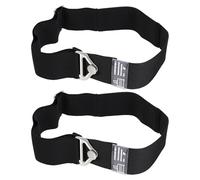 CONGARTENO Lot de 2 Sangles de Bagage Élastiques Taille S Noires Boucles Métalliques, Ceintures de Voyage Ajustables en Polyester et Latex, Sangles de Fixation pour Valises,